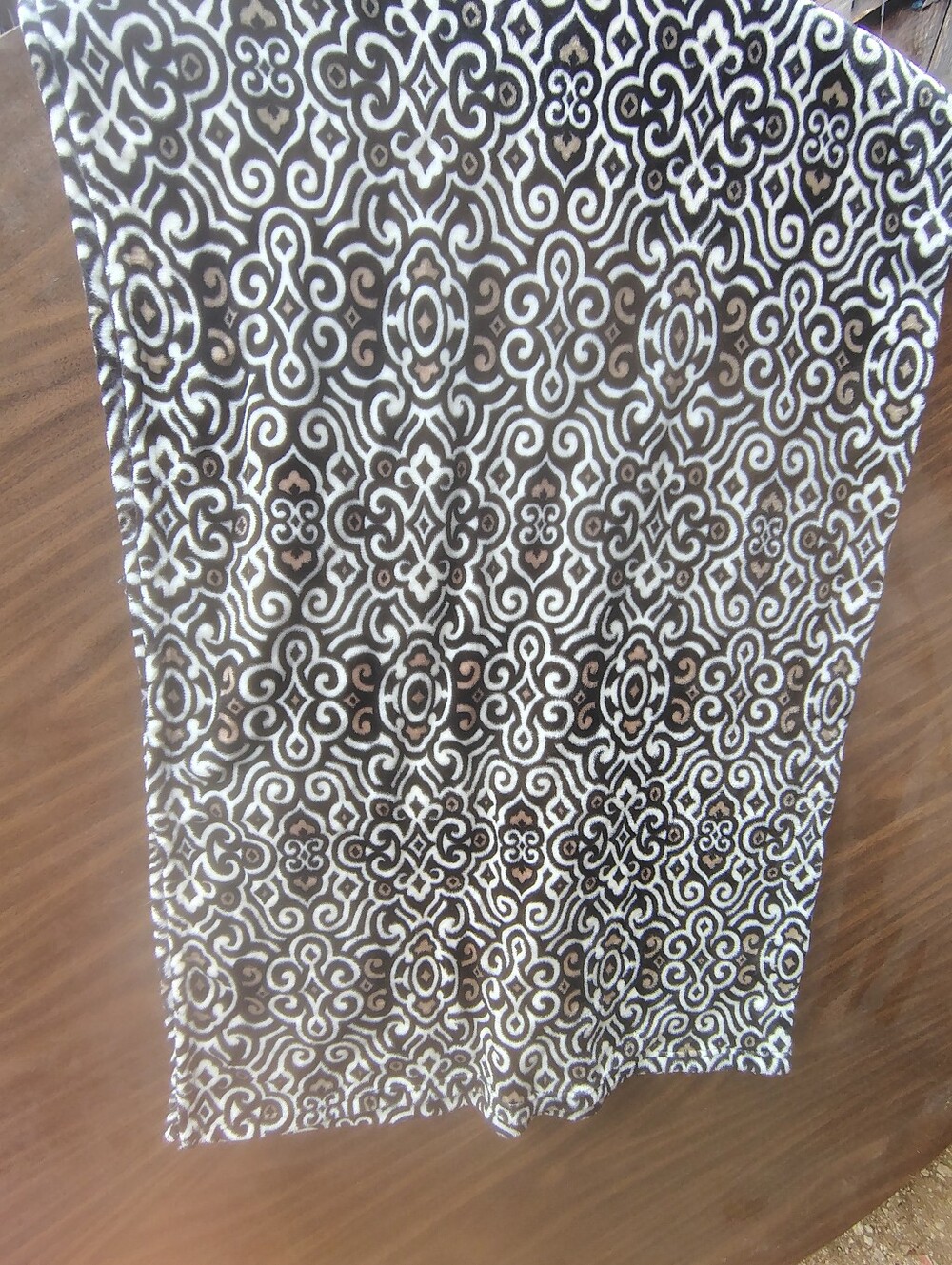 Better Homes And Gardens Brown and White Geometric Pencil Skirt